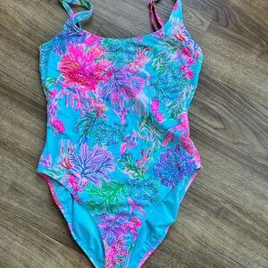 Women’s Lilly Pulitzer One Piece Blue and Pink Swimsuit